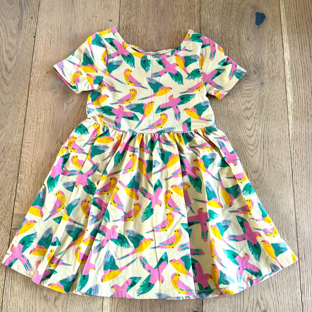 Twirl spring dress with crossover back straps, pullover